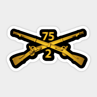 2nd Bn - 75th Infantry Regiment (Ranger) Branch wo Txt Sticker